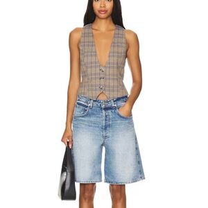 Free People We The Free Libby Plaid Vest NWT
